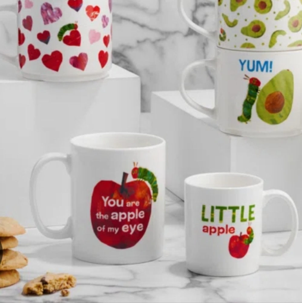 New in Box The Very Hungry Caterpillar Mug Set 16oz and 7oz